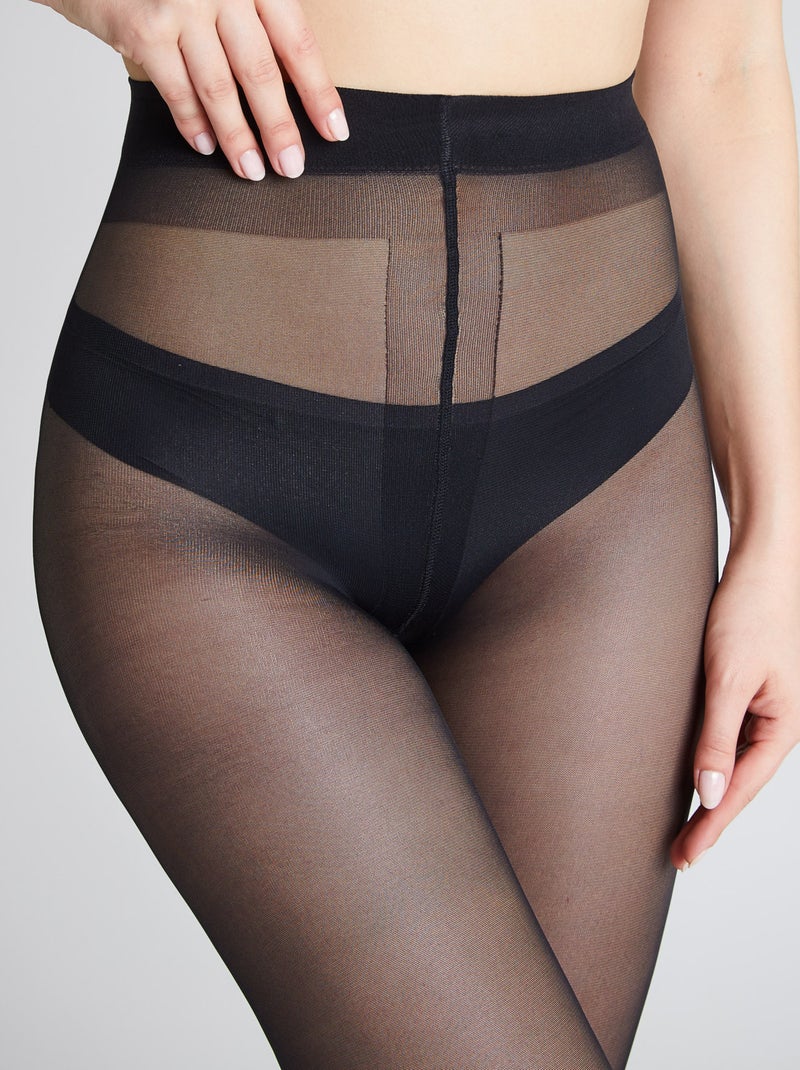Rosie lot de 2 collants unis - rougegorge lingerie Noir - Kiabi