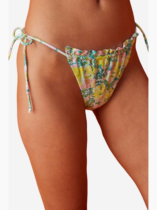 Rosy bikinibroekje met bloemenprint, ruches en striksluiting penti - Kiabi Rosy bikinibroekje met bloemenprint, ruches en striksluiting penti - Kiabi