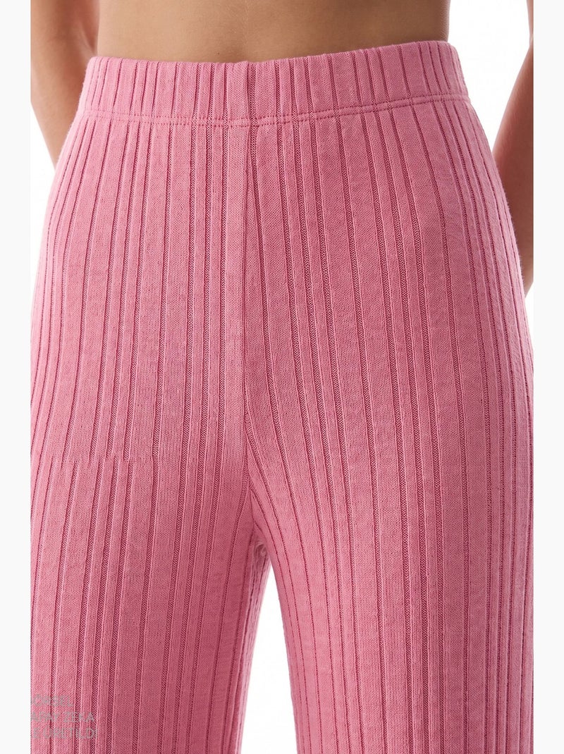 Rosy pyjamaset met lange mouwen en broek penti Oudroze - Kiabi