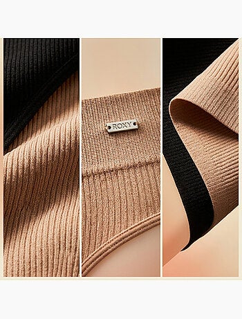 Roxy culottes seamless côtelées x4 - noir & chair