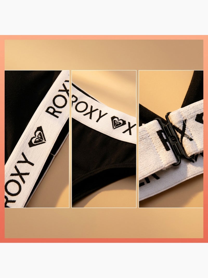 ROXY Ensemble Bralette Triangle Culotte Femme Modal Licence Officielle Noir - Kiabi