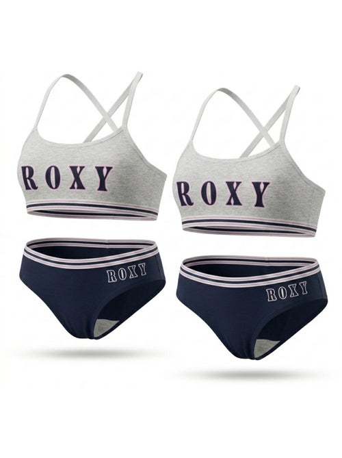 ROXY Set 2 meisjes sport-bh slip katoen officiële licentie - Kiabi