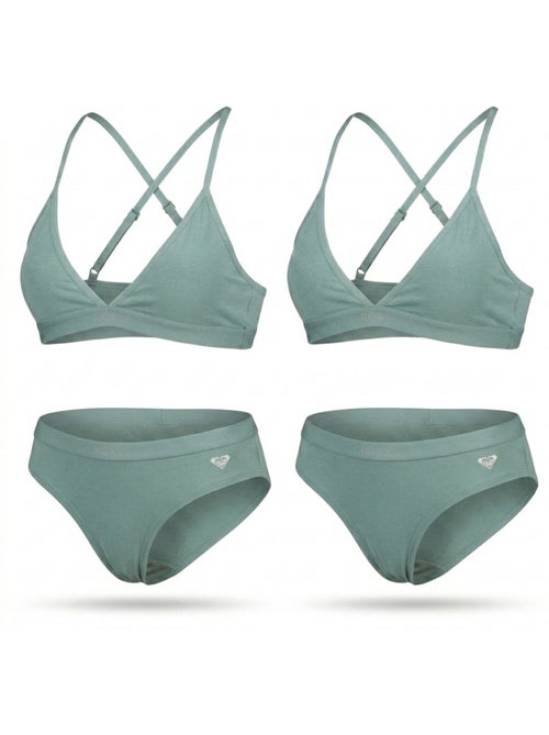 ROXY Set 2 meisjes sport-bh slip katoen officiële licentie - Kiabi