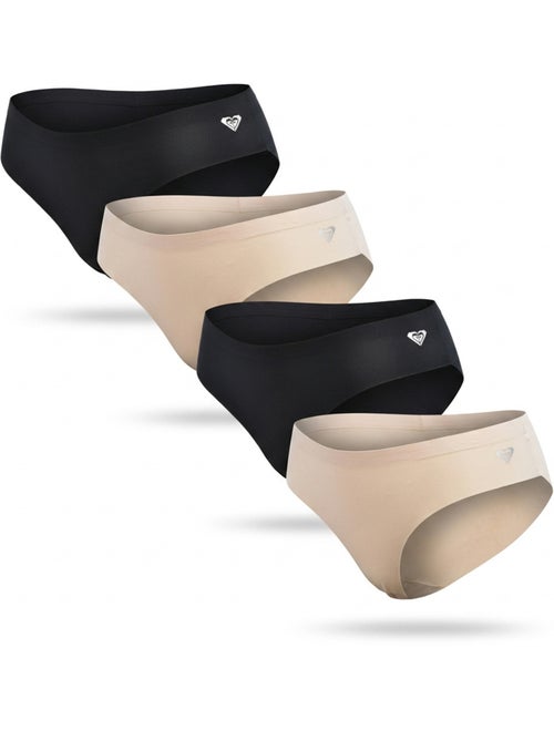 ROXY Slips Microvezel Onzichtbaar Lasersnede Set van 4 - Kiabi ROXY Slips Microvezel Onzichtbaar Lasersnede Set van 4 - Kiabi