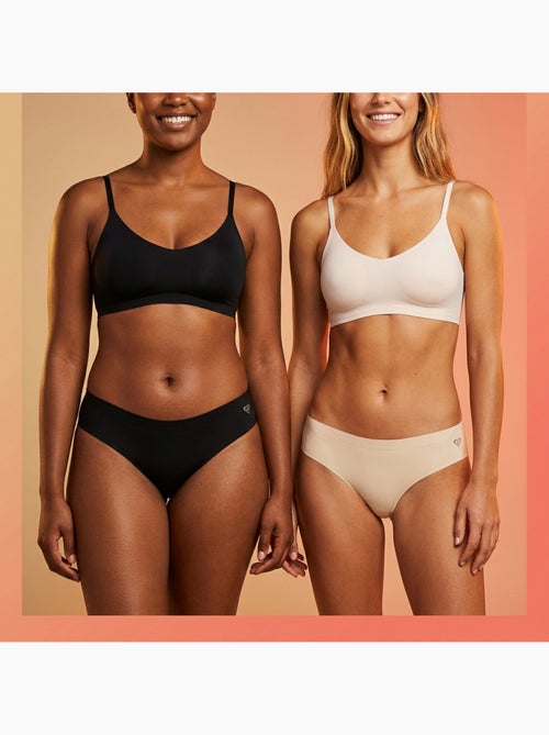 ROXY Slips Microvezel Onzichtbaar Lasersnede Set van 4 - Kiabi ROXY Slips Microvezel Onzichtbaar Lasersnede Set van 4 - Kiabi