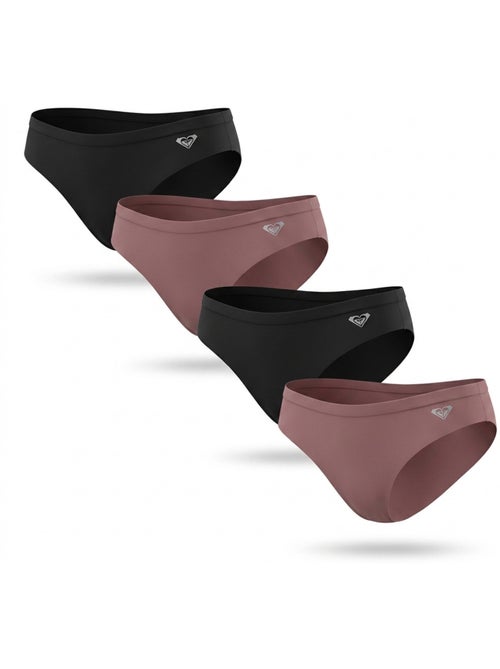 ROXY Slips Microvezel Onzichtbaar Lasersnede Set van 4 - Kiabi ROXY Slips Microvezel Onzichtbaar Lasersnede Set van 4 - Kiabi