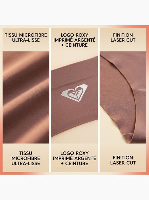 ROXY Slips Microvezel Onzichtbaar Lasersnede Set van 4 - Kiabi ROXY Slips Microvezel Onzichtbaar Lasersnede Set van 4 - Kiabi