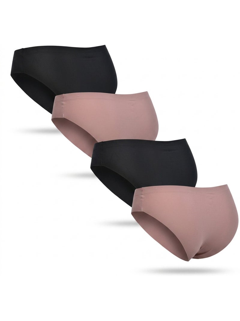 ROXY Slips Microvezel Onzichtbaar Lasersnede Set van 4 Mauve - Kiabi