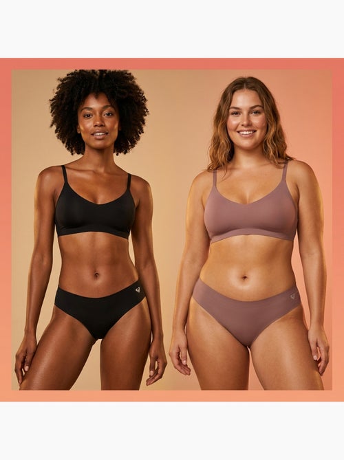 ROXY Slips Microvezel Onzichtbaar Lasersnede Set van 4 - Kiabi ROXY Slips Microvezel Onzichtbaar Lasersnede Set van 4 - Kiabi