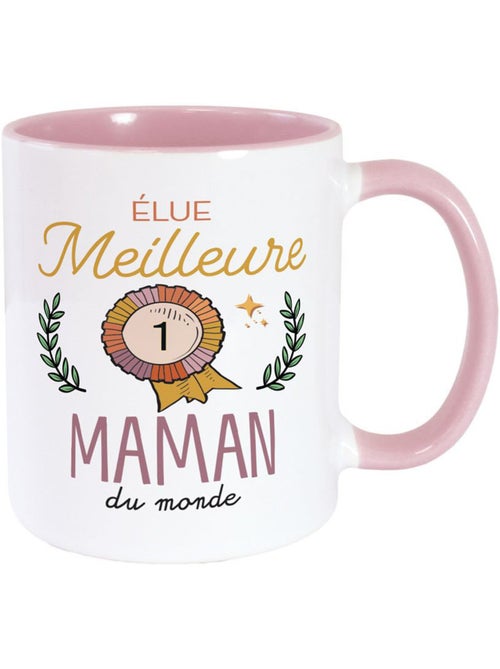 Roze decoratieve mok van keramiek – 'Elected Best Mom of the World' - Kiabi Roze decoratieve mok van keramiek – 'Elected Best Mom of the World' - Kiabi