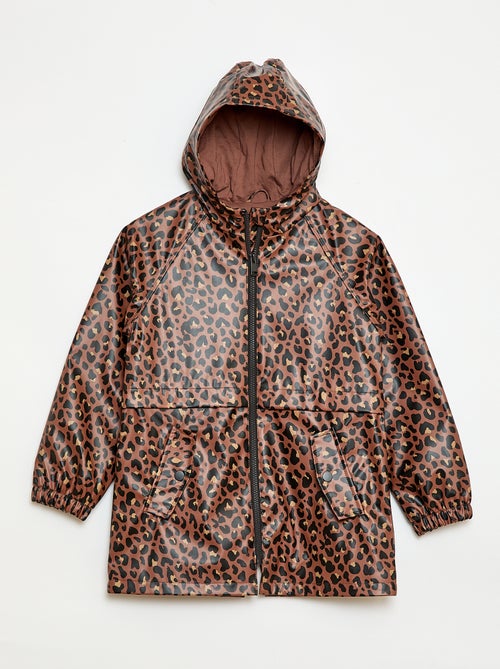 Rubberen parka met capuchon - Kiabi
