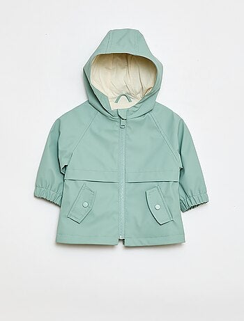 Rubberen parka met kap