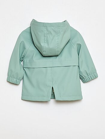 Rubberen parka met kap