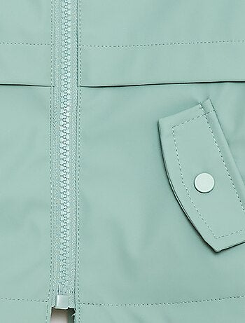 Rubberen parka met kap
