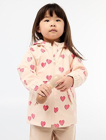 Rubberen parka met kap