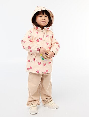 Rubberen parka met kap