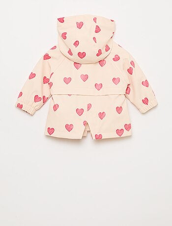 Rubberen parka met kap