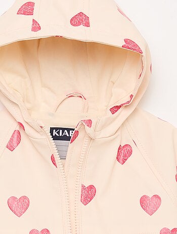 Rubberen parka met kap