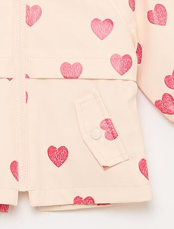 Rubberen parka met kap