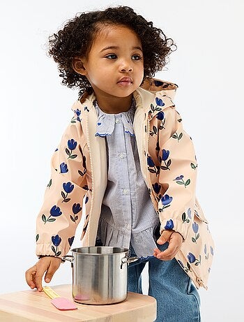 Rubberen parka met kap