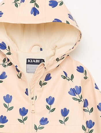 Rubberen parka met kap