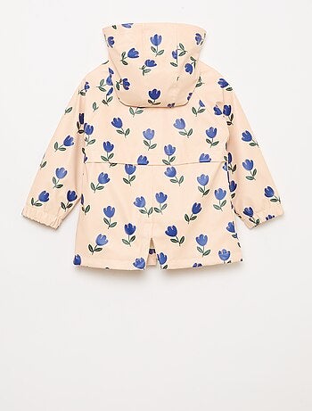 Rubberen parka met kap