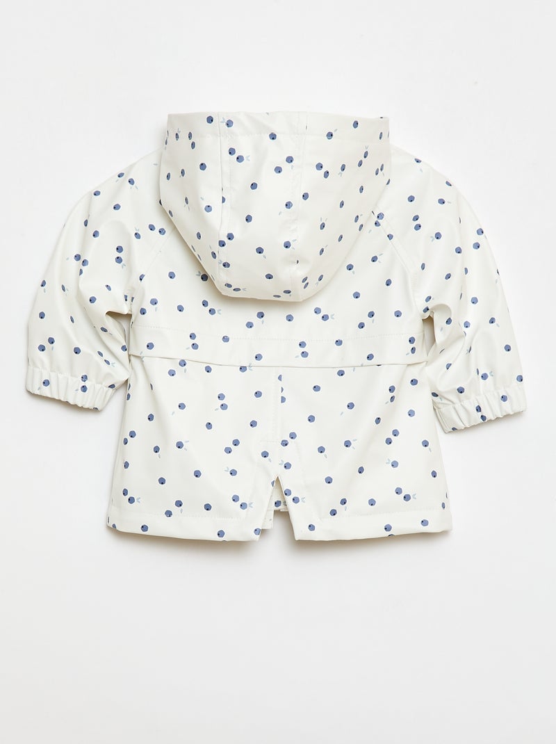 Rubberen parka met kap Wit - Kiabi