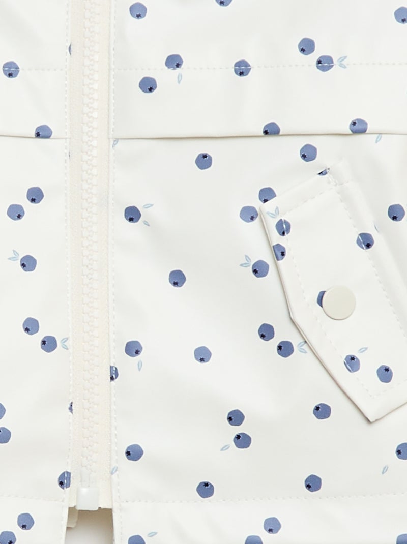 Rubberen parka met kap Wit - Kiabi