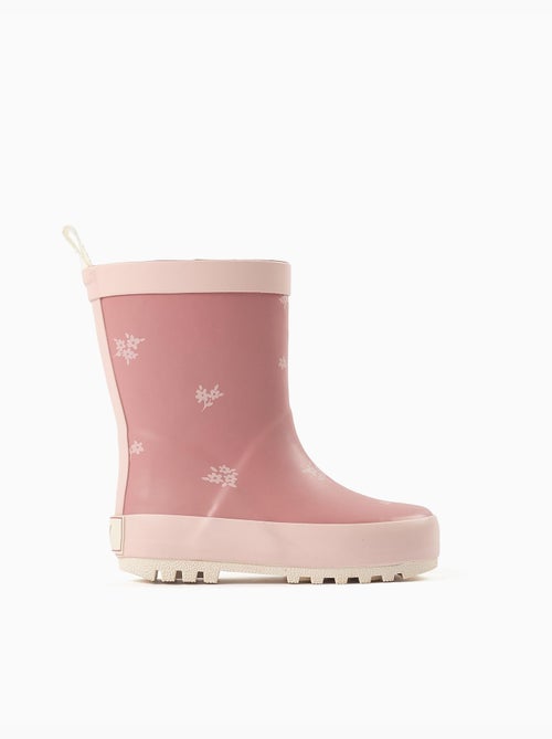 Rubberen regenlaarzen met bloemenprint - Kiabi