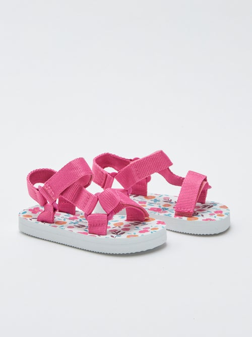 Rubberen sandalen met bloemmotiefje 'My beach spirit' - Kiabi