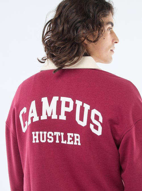 Rugbystijl polo met lange mouwen - Kiabi