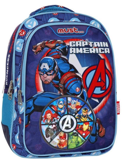 Rugzak Avengers Captain America 3 vakken met ritssluiting 32x18x43 Must - Kiabi
