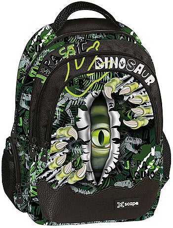 Rugzak basisschool Xscape 'Dino' – 42 cm, 3 vakken met rits – Polyester 600D