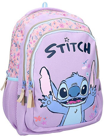 Rugzak bedrukt 'Stitch' – 44 cm, 3 ritsvakken – Lilo & Stitch