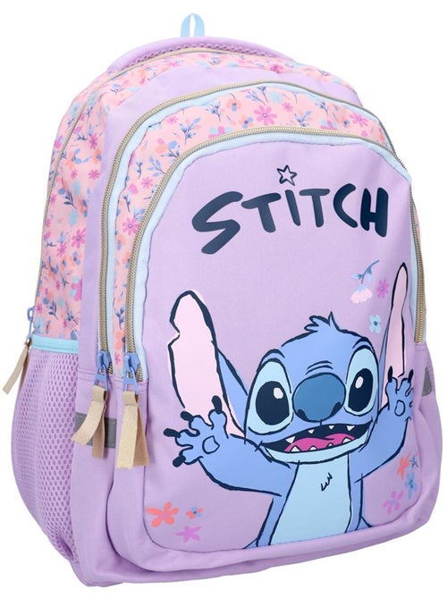 Rugzak bedrukt 'Stitch' – 44 cm, 3 ritsvakken – Lilo & Stitch - Kiabi
