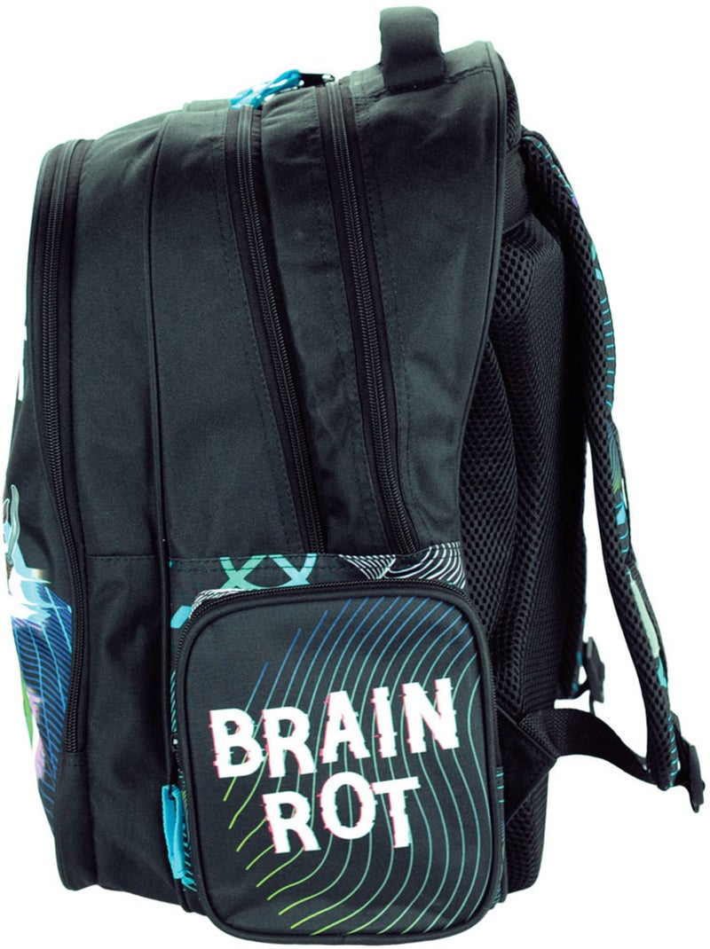 Rugzak cmp brainrot 43 cm met 2 vakken met ritssluiting cmp Zwart Blauw - Kiabi