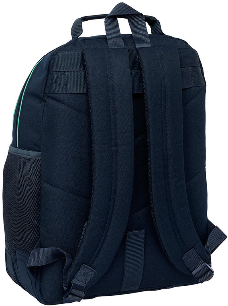 Rugzak dubbel Real Madrid polyester 2 vakken 42 x 32 x 15 cm Marineblauw - Kiabi