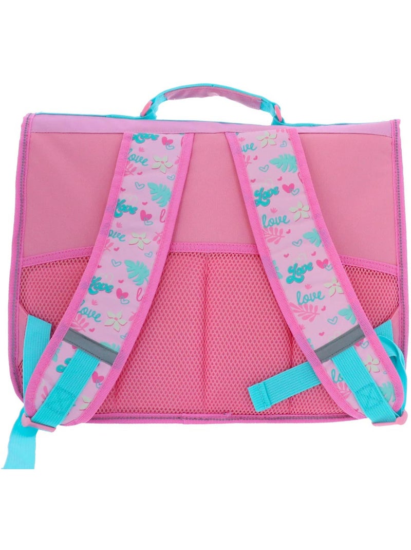 Rugzak écolier met klep Lilo & Stitch Angel 41 cm polyester Wit Roze Blauw - Kiabi