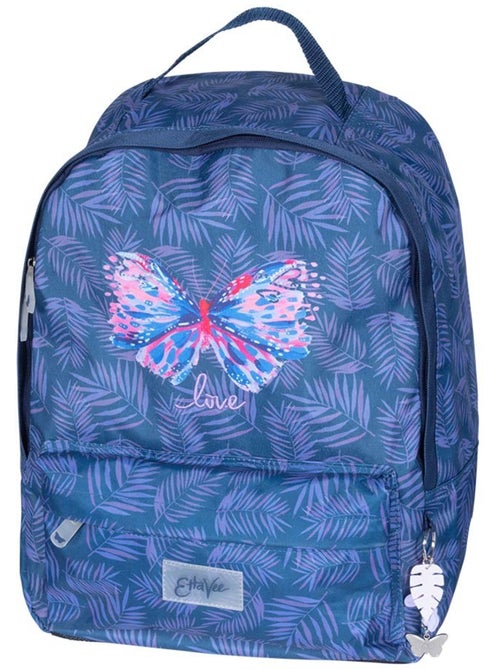 Rugzak grafisch papillon 42 cm ritsen marineblauw – ETTAVEE - Kiabi