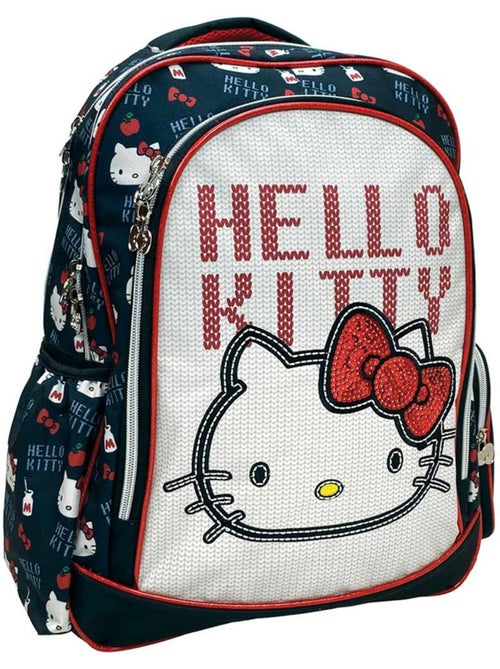 Rugzak Hello Kitty met strik met sequins en 2 vakken - Kiabi Rugzak Hello Kitty met strik met sequins en 2 vakken - Kiabi