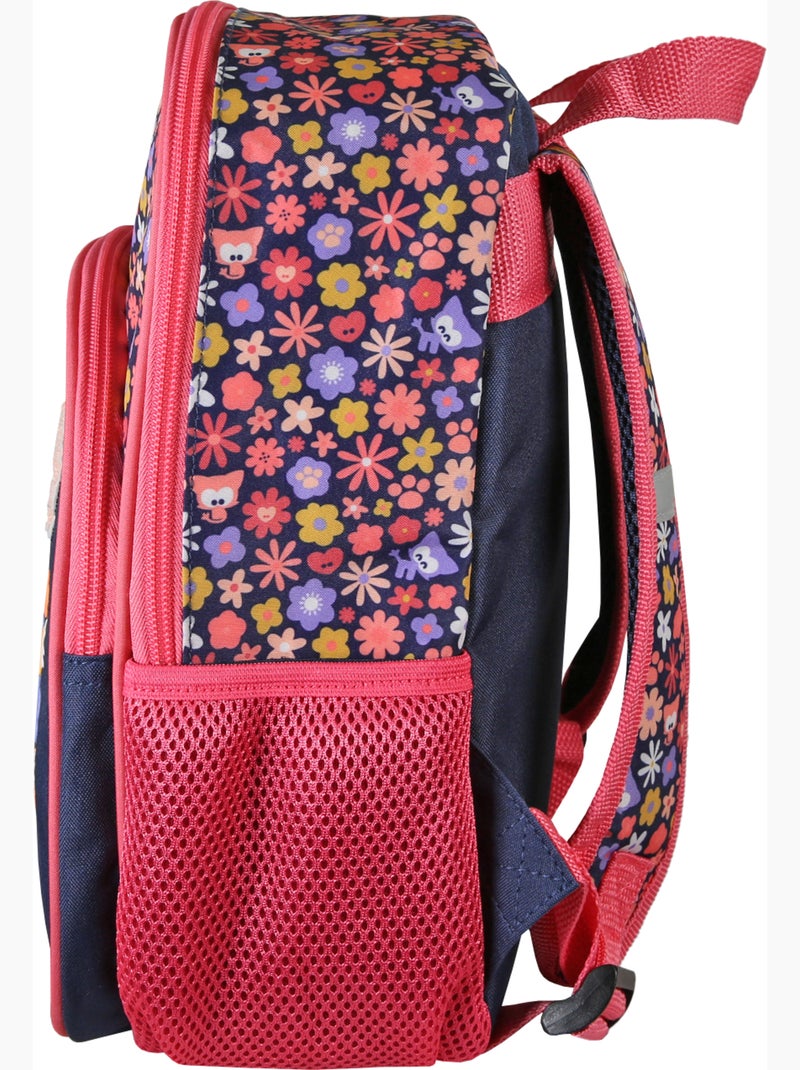 Rugzak 'Hond en Kat' – Baby Chacha voor de kleuterschool - 1 vak – 30 cm Blauw Roze - Kiabi