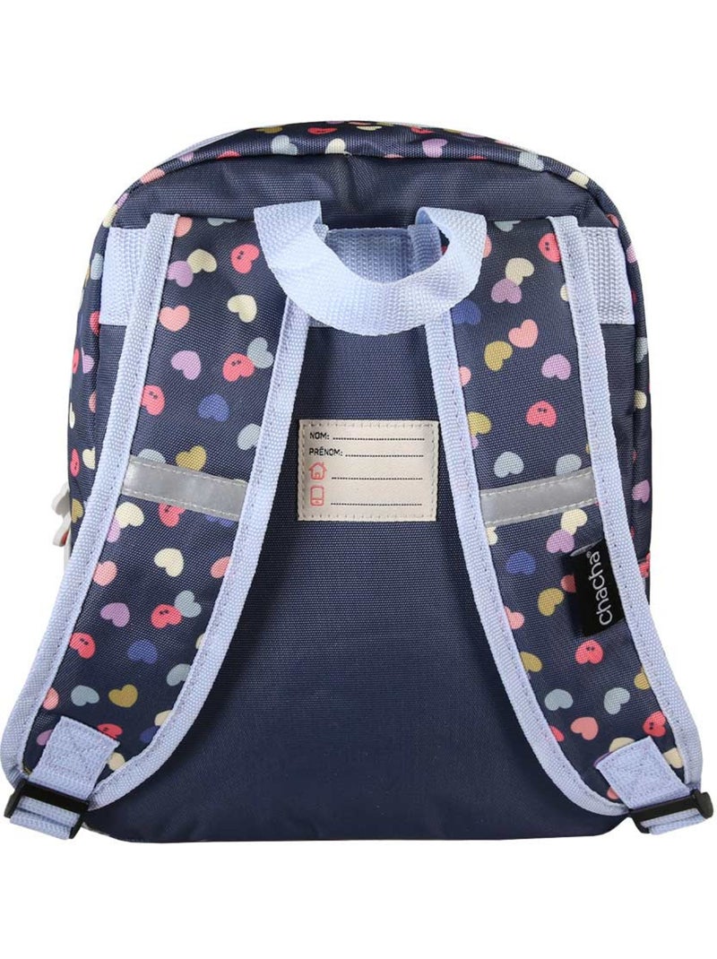 Rugzak 'Hond en Kat' – Baby Chacha voor de kleuterschool - 1 vak – 30 cm Marineblauw - Kiabi