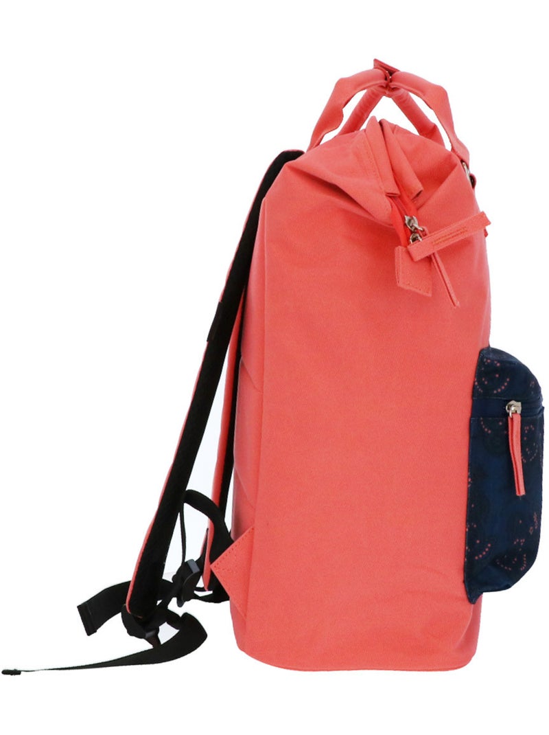 Rugzak Kip Love en canvas déperlante 40 cm Roze - Kiabi