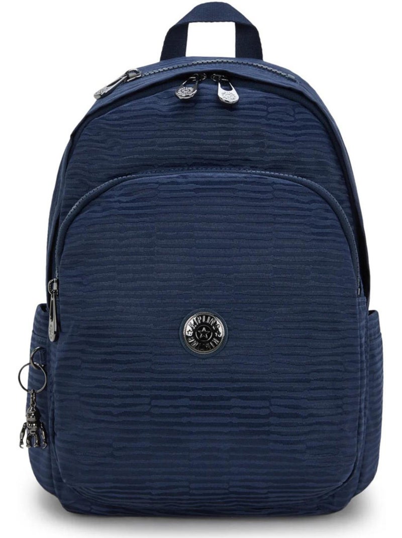 Rugzak Kipling Delia jacquard surpiqué 16L hoofdvak Marineblauw - Kiabi