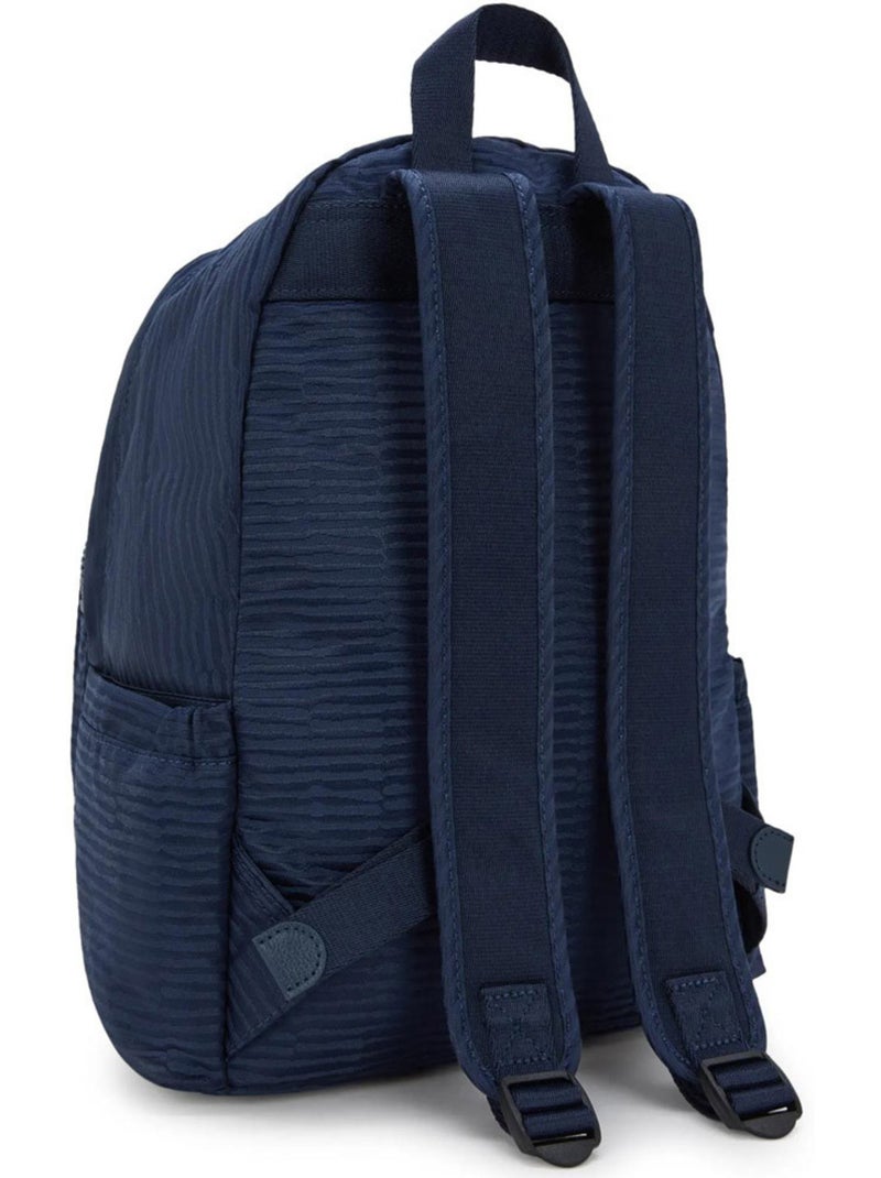 Rugzak Kipling Delia jacquard surpiqué 16L hoofdvak Marineblauw - Kiabi