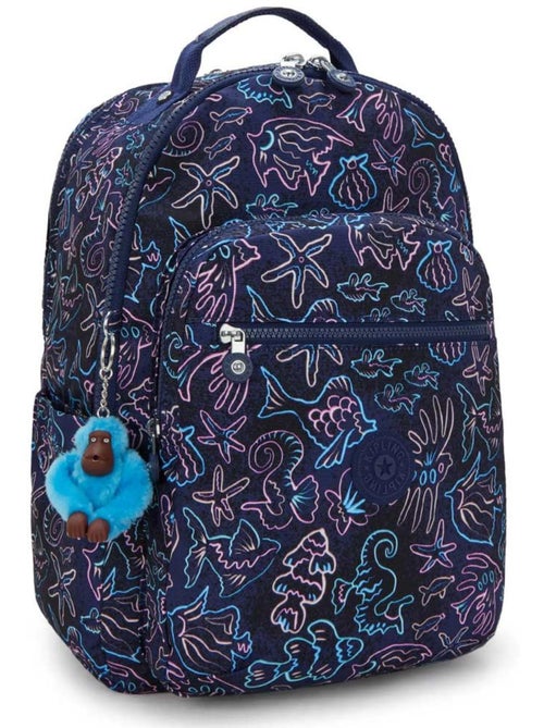Rugzak Kipling Seoul College Extra Disco Fish 44 cm - Vak voor computer - Kiabi Rugzak Kipling Seoul College Extra Disco Fish 44 cm - Vak voor computer - Kiabi