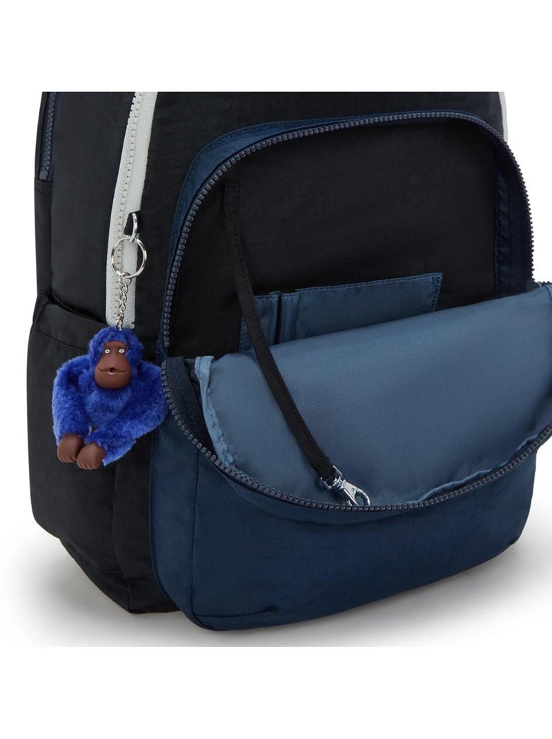 Rugzak Kipling Seoul Lap True Block 44 cm - Plaats voor computer Blauw Wit - Kiabi
