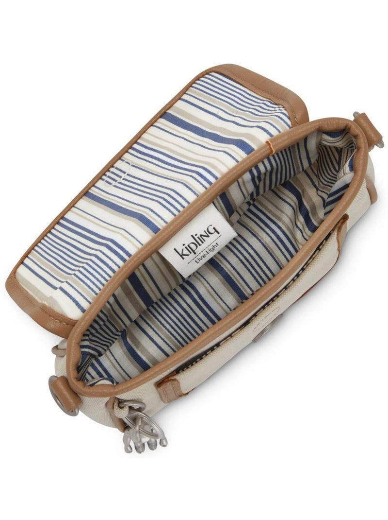 Rugzak – Klein met schouderband INAKI S, om te zetten in heuptas – Kipling Wit Bruin - Kiabi