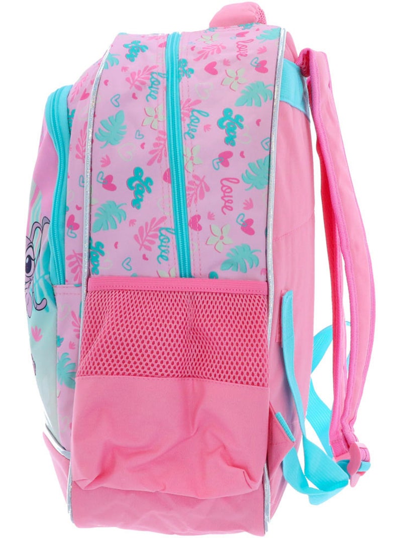 Rugzak Lilo & Stitch 38 cm met vakken en ritssluiting Lilo & Stitch Aquablauw - Kiabi