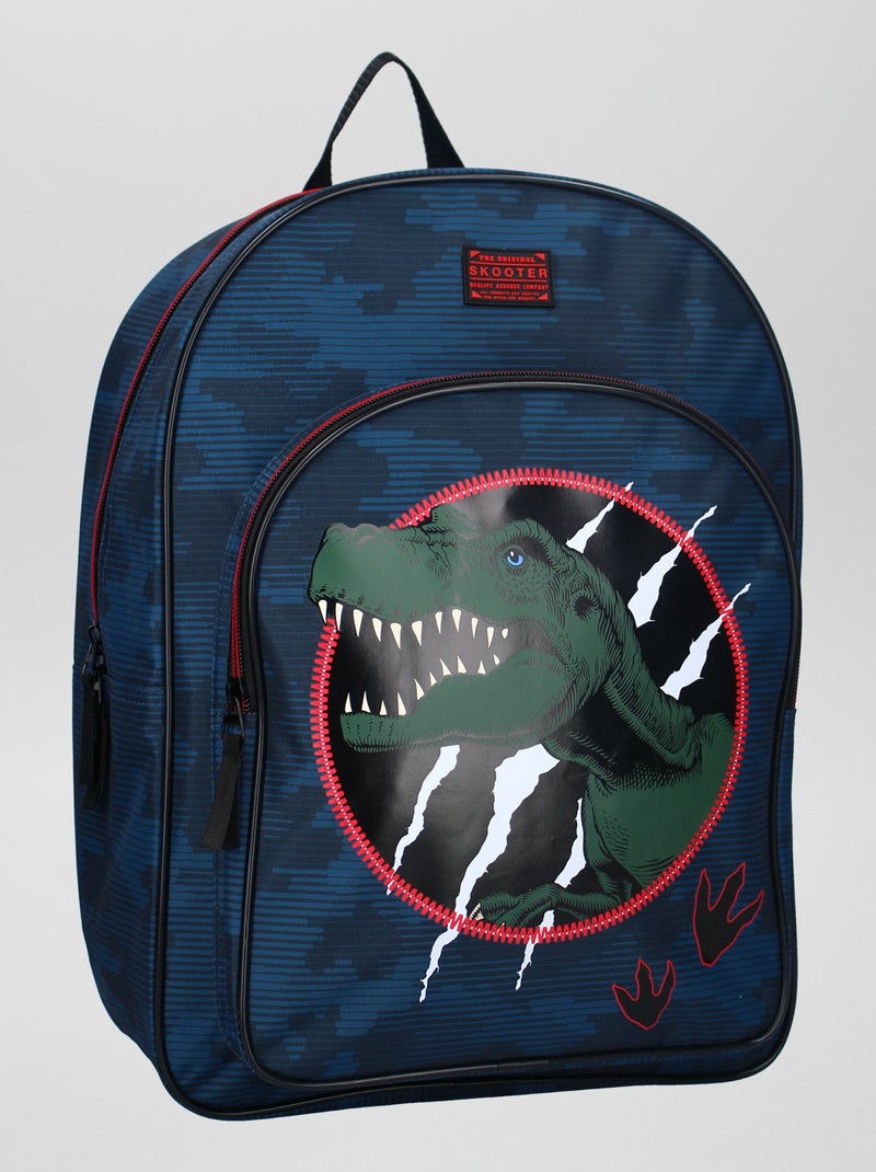 Rugzak met dinosaurusprint ZWART - Kiabi